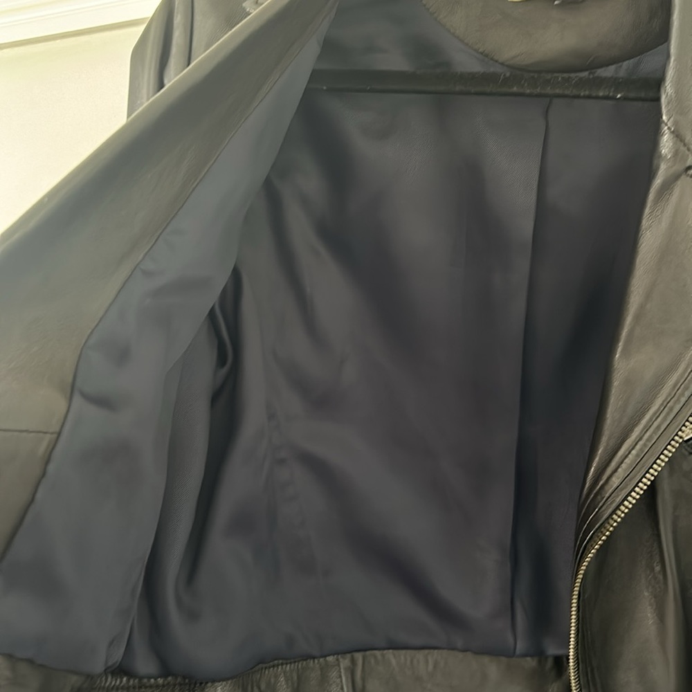 Black Leather Jacket Size Extra Small - image 4